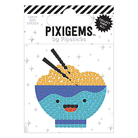Pipsticks Pixigem Sticker, 2" x 2", Ruby Ramen