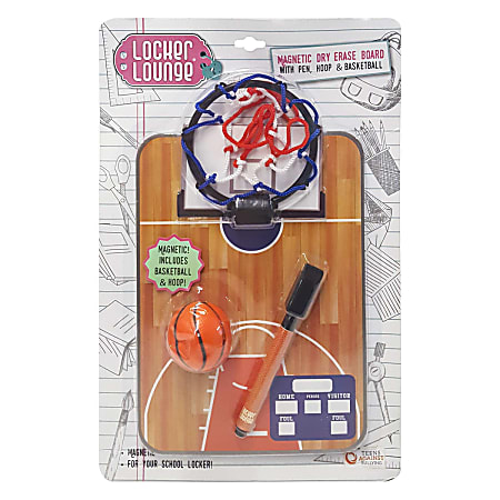 Locker Lounge™ Basketball Magnetic Dry-Erase Board, 11 5/8"H x 7 1/2"W, Multicolor