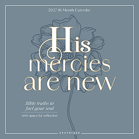 2027 Graphique Inspirational Monthly Wall Calendar, 12" x 12", Grace for Today, January To December, Total Qty 1