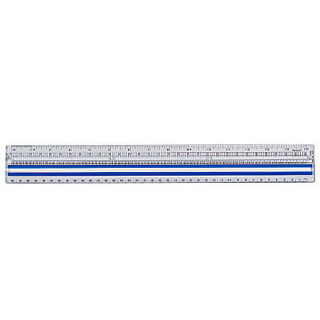 Clear Westcott 15 Data Processing Magnifying Ruler 