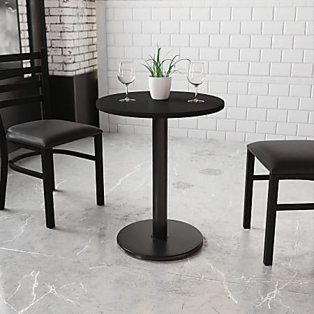 Flash Furniture Round Hospitality Table, 31-1/8"H x 24"W x 24"D, Black