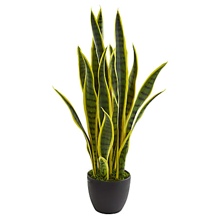Nearly Natural Sansevieria 26" Artificial Plant With Pot,
