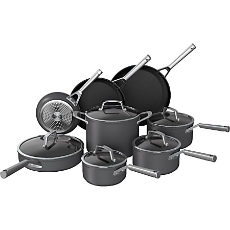 Ninja Foodi Premium NeverStick 13-Piece Cookware Set, Slate Gray
