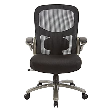 Office Star™ Big And Tall Mesh Mid-Back Managers Chair, Black