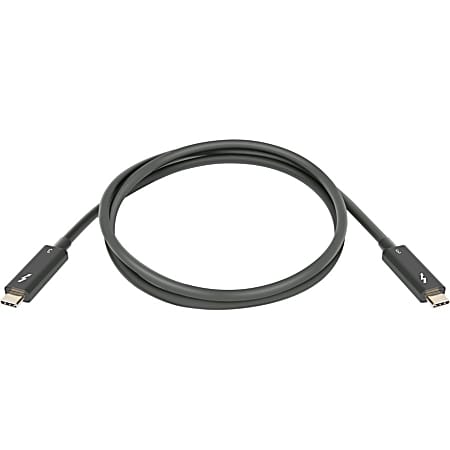 Lenovo Thunderbolt 3 Cable 0.7m - 2.30 ft Thunderbolt 3 Data Transfer Cable for Notebook, Docking Station - First End: 1 x USB Type C - Male - Second End: 1 x USB Type C - Male - 40 Gbit/s - Black