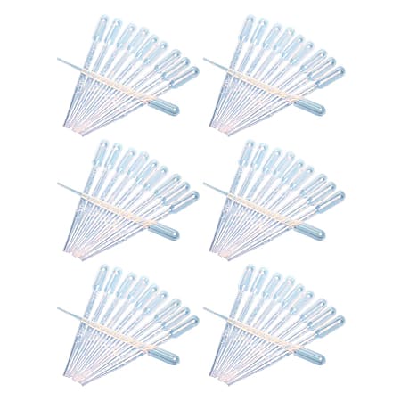 Fun Science Pipettes, 7 mL, Clear, 25 Pipettes Per Pack, Set Of 6 Packs