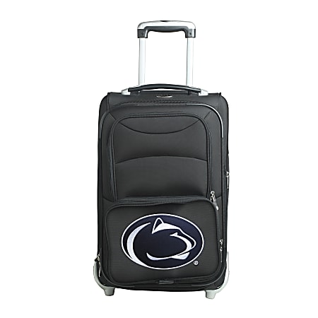 Denco Sports Luggage NCAA Expandable Rolling Carry-On, 20 1/2" x 12 1/2" x 8", Penn State Nittany Lions, Black