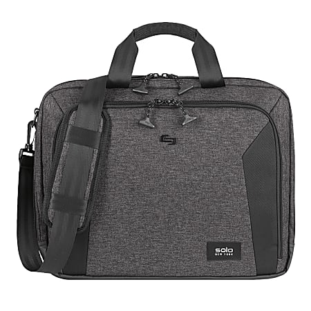 Solo® Voyage Briefcase With 15.6" Laptop Pocket, Gray