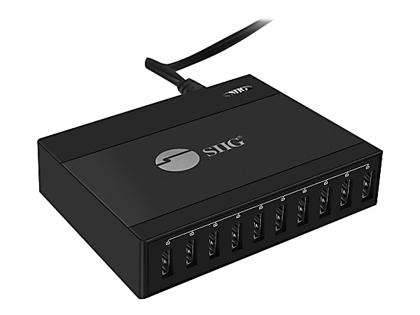 SIIG 60W 10 Port USB Charger - Office Depot
