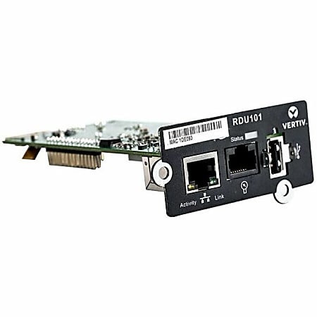 Vertiv Liebert IntelliSlot RDU101 - Network Card | Remote Monitoring - Data Center Monitoring| Adapter| 10Mb LAN/100Mb LAN| SNMP| USB Port