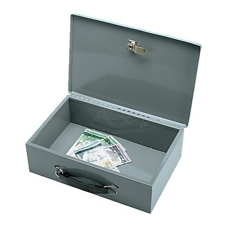 Sparco All-Steel Key Lock Fire-Retardant Cash Box, 12