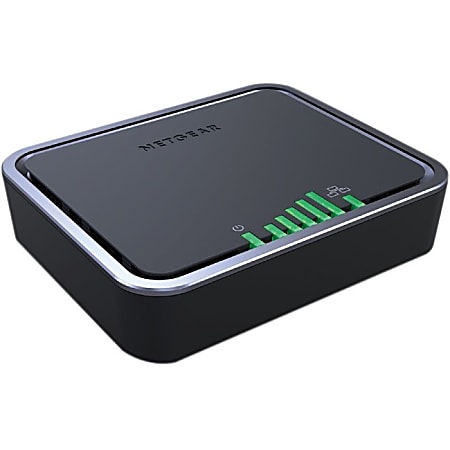 NETGEAR 4G LTE Modem, LB1120 - 4G - LTE, UMTS, HSPA+(1 x External) - 18.75 MB/s Wireless Speed - 1 x Network Port - Gigabit Ethernet - VPN Supported - Desktop