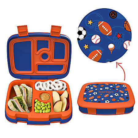 Bentgo Kids Durable & Leak Proof Children's Lunch Box - Orange, 1