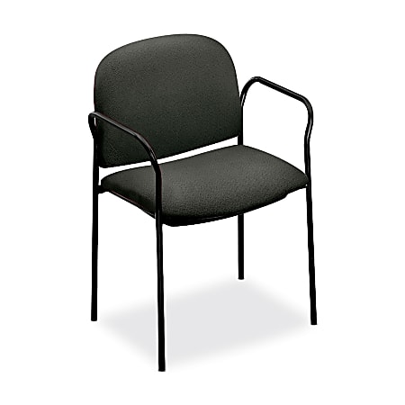 HON® 4051 Multipurpose Stacking Chairs With Arms, 30 3/4"H x 23 1/2"W x 23 1/4"D, Dark Gray, Carton Of 2