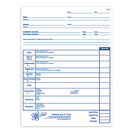Custom Carbonless Business Forms, Create Your Own, Black or Blue Ink, 2-Part, 8 1/2” x 11”, Box Of 250