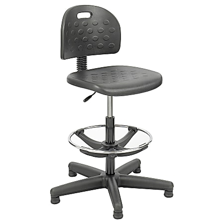 Safco® Soft Tough™ Economy Workbench Drafting Chair, Black