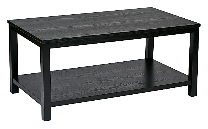 Ave Six Merge Cocktail Table, Rectangular, Black