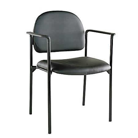 Alera® Guest Chair, 32"H x 19"W x 17 5/8"D, Black Frame, Black Fabric