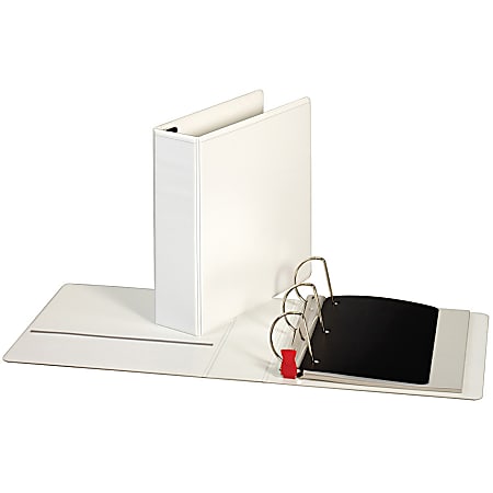 Sparco Locking View 3-Ring Binder, 3" D-Rings, 44% Recycled, White