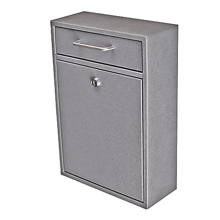 Mail Boss Locking Security Drop Box, 16 1/4"H x 11 1/4"W x 4 3/4"D, Granite