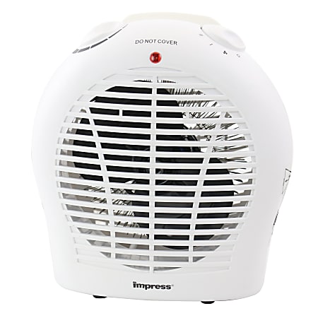 Impress 1500-Watt Fan Heater With Thermostat, 9" x 5", White