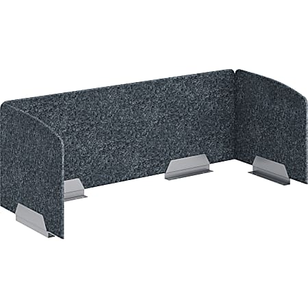 HON 3-Sided Above U Desktop PET Screen - 58" Width23.3" Depth x 20" Length - Gray - 1 / Each