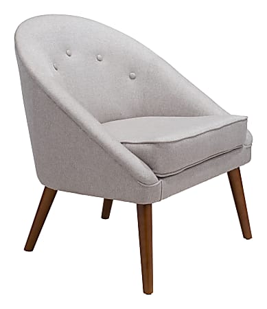 Zuo Modern Cruise Plywood And Rubberwood Accent Chair, Beige