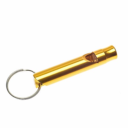 Digital Energy World Emergency Safety Whistle With Key Chain, Gold