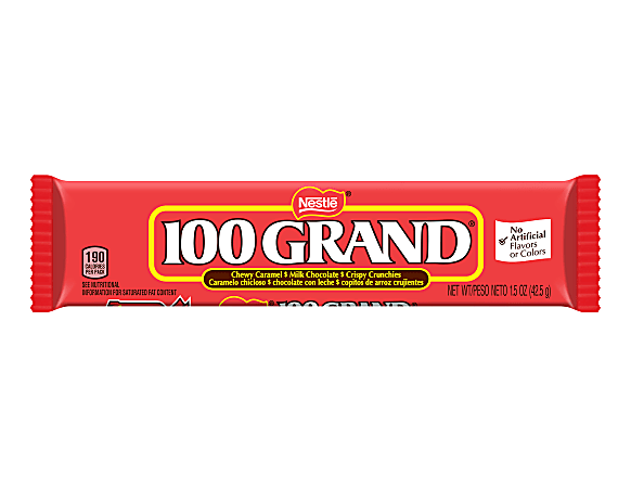 100 Grand Bar Milk Chocolate Bars 1.5 Oz Pack Of 36 Bars Office