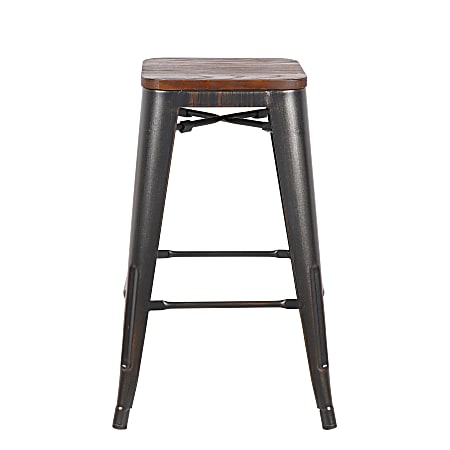 Eurostyle Danne C Counter Stools Antique BlackWalnut Set Of 4