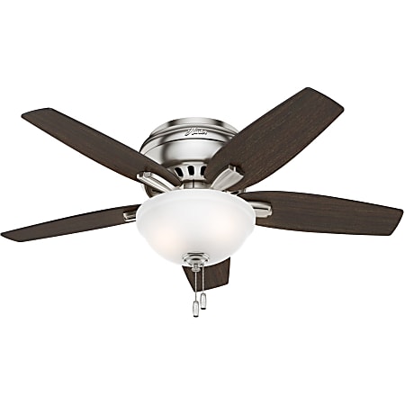 Hunter Fan Newsome Low Profile with Light 42 Inch - 5 Blades - 42" Diameter - 3 Speed - Reversible Blades, Reversible Motor - 14.3" Height