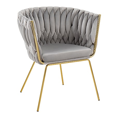 LumiSource Renee Contemporary Accent Chairs, Silver/Gold