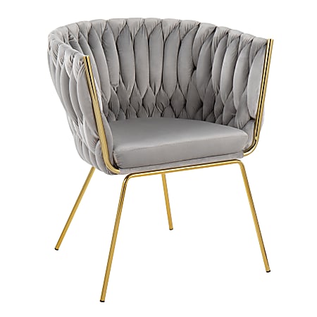 LumiSource Renee Contemporary Accent Chairs SilverGold Office Depot