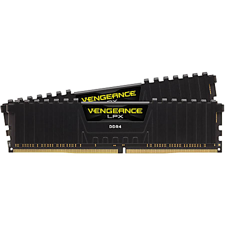 Corsair Vengeance LPX 8GB DDR4 SDRAM Memory Module Kit 8 GB 2 x 4GB DDR4 2400PC4 19200 DDR4 SDRAM 2400 MHz CL14 1.20 V Unbuffered 288 pin DIMM Office Depot