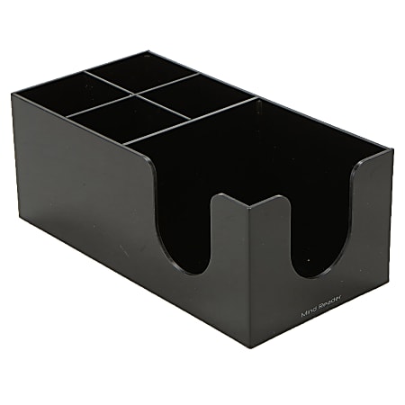 Mind Reader 5-Compartment Condiment Organizer, Black