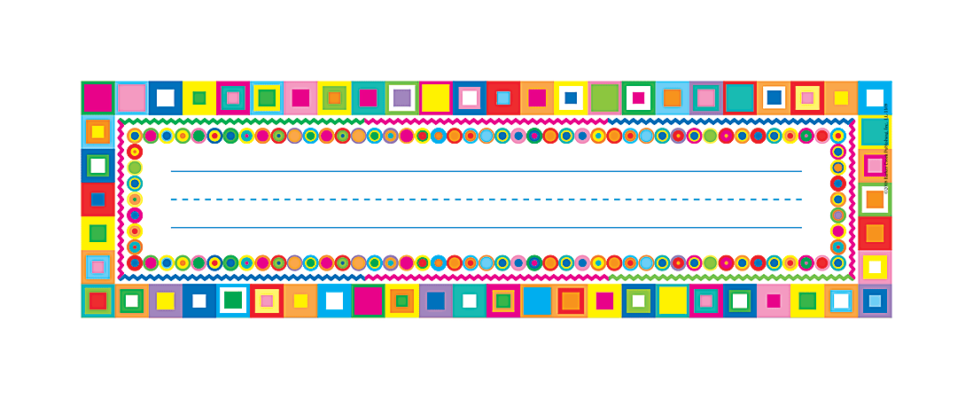 Barker Creek Single-Sided Desk Tags/Bulletin Board Signs, 12" x 3 1/2", Retro, Pre-K To Grade 6, Pack Of 36
