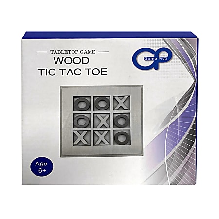 Quick Communication Corp. Game Play Tic Tac Toe Table Game, Wood