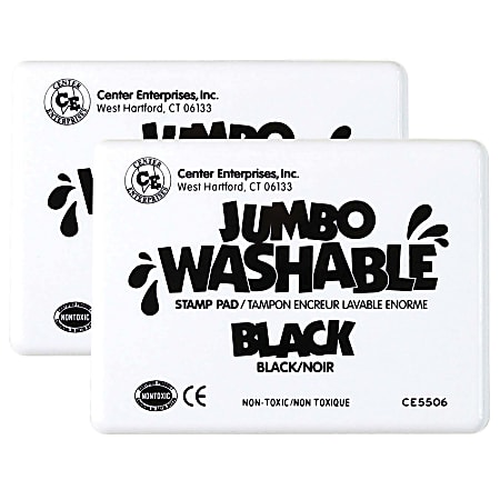 Ready 2 Learn Jumbo Washable Stamp Pad, Black, Pack Of 2