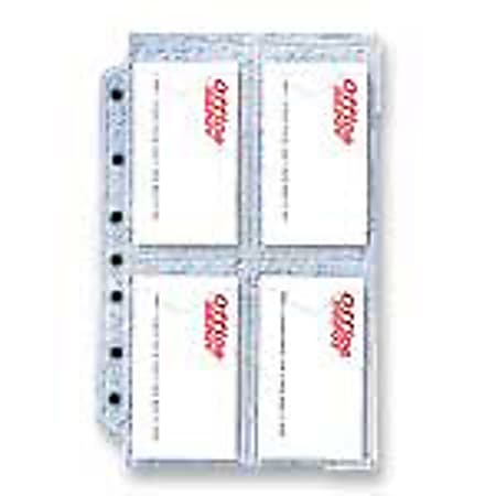 Day-Timer® Organizer Accessory, Business/Credit Card Holders, 3 3/4" x 6 3/4", Pack Of 5 Sheets