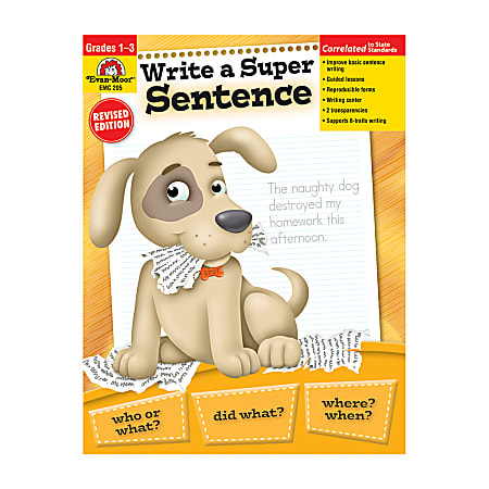 Evan-Moor® Write a Super Sentence, Grades 1-3
