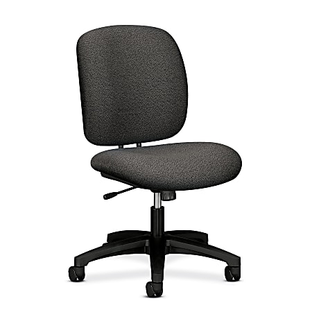 HON® 5900 Series ComforTask Tilt Tension Chair, 39 3/4"H x 23"W x 27 3/4"D, Black Frame, Gray Fabric