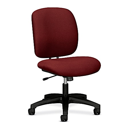 HON® 5900 Series ComforTask Tilt Tension Chair, 39 3/4"H x 23"W x 27 3/4"D, Black Frame, Burgundy Fabric