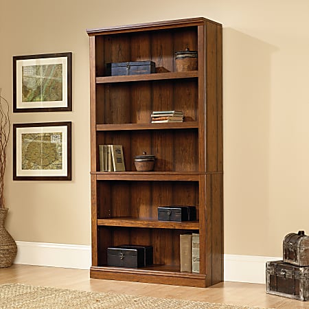 Sauder Select 70 H 5 Shelf Bookcase Washington Cherry - Office Depot