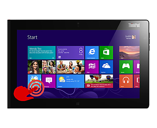 Lenovo® ThinkPad® Tablet 2, 10.1" Screen, 64GB Storage, Windows® 8