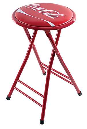 Coke-Cola® Folding Stool, Dynamic Ribbon Device, Red