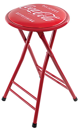 Coke-Cola® Folding Stool, Delicious Refreshing, Red