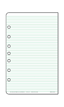 Day-Timer® Organizer Accessory, Lined Pages, 5 1/2" x 8 1/2", Pack Of 2