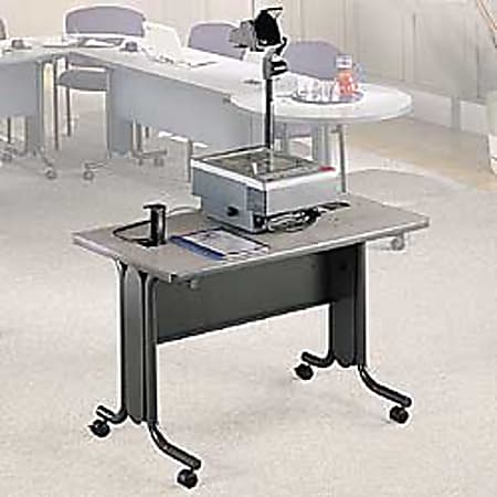 HON® 61000 Rectangular Training Table With Casters, 48"W x 24"D, Gray/Charcoal