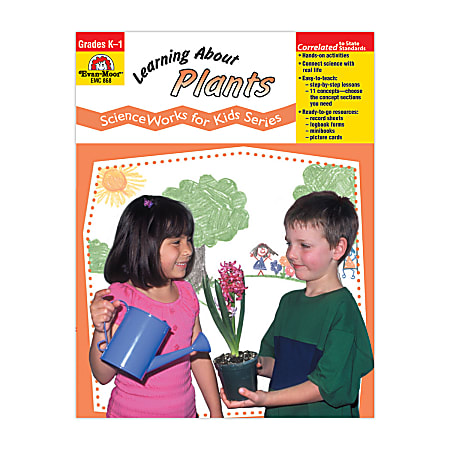 Evan-Moor® ScienceWorks For Kids, Learning About Plants, Grades K-1