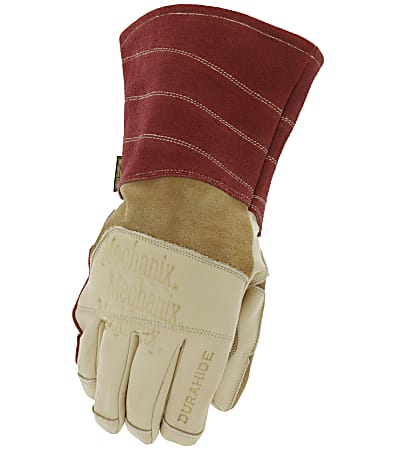 Mechanix Wear Flux Durahide Leather Welding Gloves, Large, Red/Tan